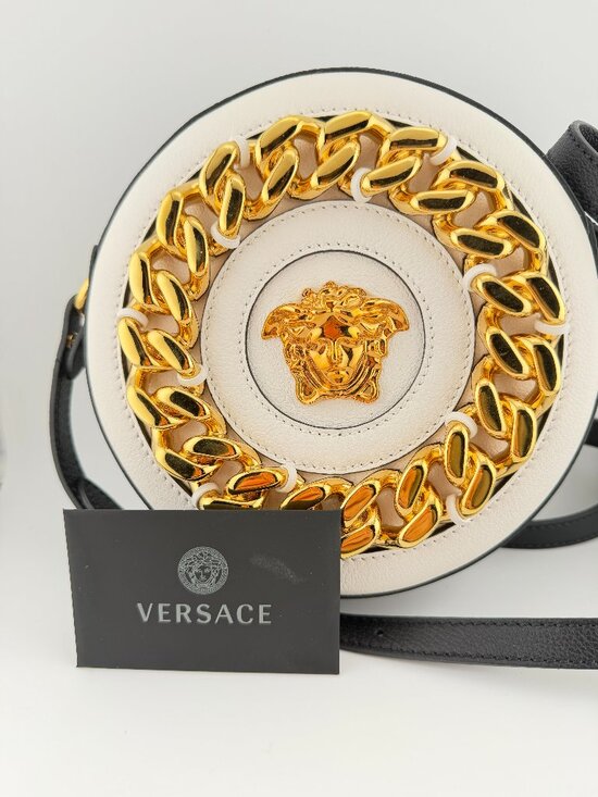 Versace Handbags - BRAND NEW VERSACE LA MEDUSA "DISCO" ROUND CROSSBODY BAG NWT